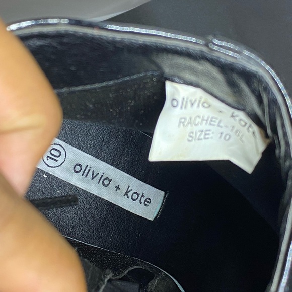 Olivia + Kate Rachel Sleek Black Patent Ankle Boots for Women NWOT Size 10 - Picture 12 of 15